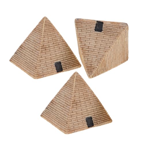ERINGOGO 3 Stück Teiliges Pyramidendekor aus Harz Ägyptische Pyramidenstatue Tischornament Skulpturen für Wohnkultur und Bildungszwecke Langlebiges und Leicht zu Reinigendes Design ERINGOGO 3 Stück Teiliges Pyramidendekor aus Harz Ägyptische Pyramidenstatue Tischornament Skulpturen für Wohnkultur und Bildungszwecke Langlebiges und Leicht zu Reinigendes Design von ERINGOGO