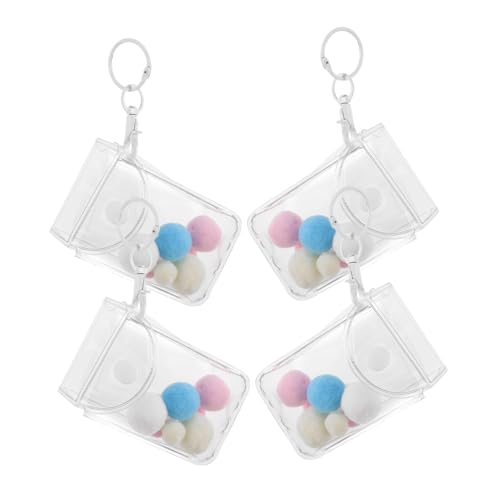 ERINGOGO 3 Stück Transparente PVC Aufbewahrungstaschen Minimalistischer Doll Display Case mit Schlüsselanhänger Tragbare Hängetaschen für Sammlerstücke Praktische Organizer von ERINGOGO
