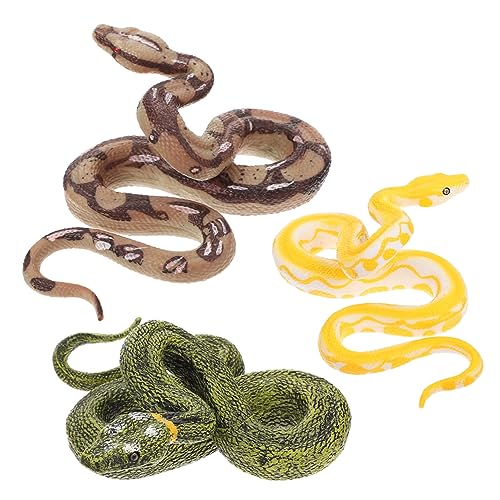 ERINGOGO 3 Stück gefälschte realistische Schlange Halloween Halloween Toys gartendeko Gruselige Spielzeugschlangen Halloween Decor Schlangenspielzeug aussehende Schlange von ERINGOGO