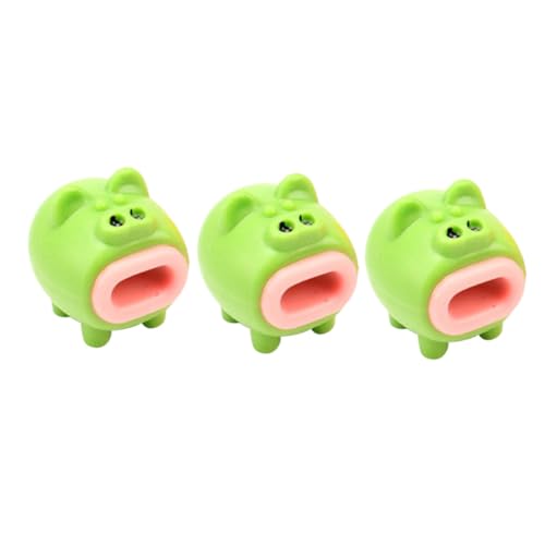 ERINGOGO 3 Stücke Cartoon Schwein Entspannungsspielzeug aus PVC Lustige Quetschtiere mit Herausgestreckter Stressabbau für Freunde Zufällige Farben Zufällige Farbe von ERINGOGO