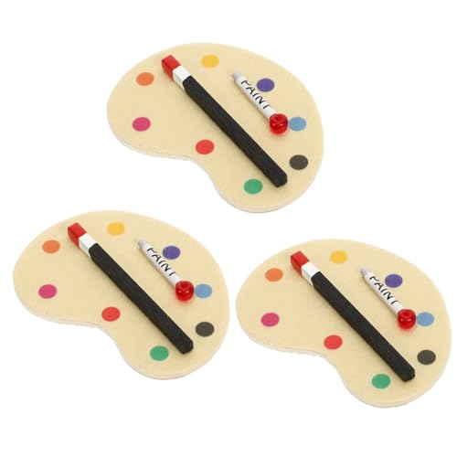 ERINGOGO 3 Stücke Puppenhaus Zubehör für DIY Spielszene Realistische Malpalette Kreative Mini Möbel von ERINGOGO