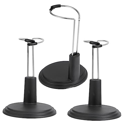 ERINGOGO 3 Stücke Puppenständer Stützständer Für Puppen Puppen Gestell Blau Halten Marionette Puppe Stehen Klar Puppenhandarbeit Display Ständer Steht Halter Mädchen Plastik Black von ERINGOGO