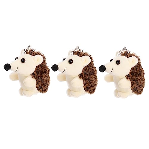 ERINGOGO 3 Stücke Teiliges Plüsch Igel Schlüsselanhänger Kleines Kuscheltier Bag Ornament mit Anhänger und Niedlich als und Dekoration für Rucksack Tasche Geldbörse von ERINGOGO