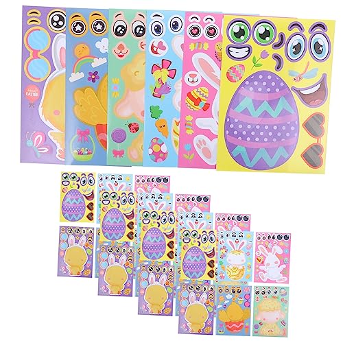 ERINGOGO 30blätter Puzzle Aufkleber Für Junge Mädchen Ostern Dekorative Sticker Mit Hasen Eiern Und Küken Für Kreative Partygestaltung Und Bastelspaß ERINGOGO 30blätter Puzzle Aufkleber Für Junge Mädchen Ostern Dekorative Sticker Mit Hasen Eiern Und Küken Für Kreative Partygestaltung Und Bastelspaß von ERINGOGO