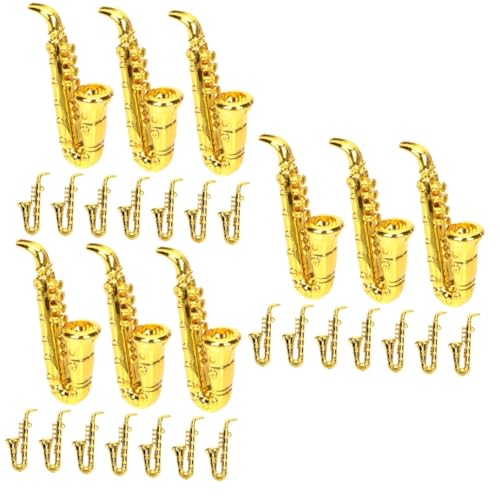 ERINGOGO 30 STK Musikinstrumentenmodell Weihnachtsspielzeug Mini-Puppenhaus Spielzeug für Kinder kinderspielzeug Wohnkultur Kunsthandwerk Miniatur-Saxophon-Requisite Saxophon Spielzeug von ERINGOGO