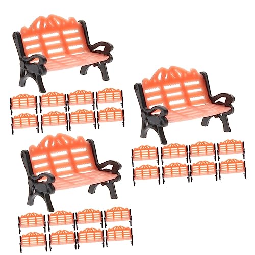 ERINGOGO 30 STK Parkstuhl Modell Stuhl Im Freien Spielzeug Für Draußen Outdoor-Spielzeug Miniaturdekoration Gartenbank Spielzeug Outdoor-spielset Sofabank Cooler Stuhl Plastik Werkbank von ERINGOGO