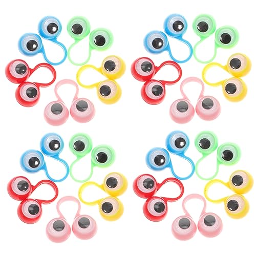 ERINGOGO 30 Stück Augenring Toys Finger Puppets Toys for spielwaren draußen spielsachen Kid Toys Kinderparty Gefälligkeiten Augapfelringe aus Kunststoff Plastik von ERINGOGO