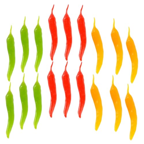 ERINGOGO 30 Stück Künstliche Paprika Modelle Teiliges aus Realistischen Dekorativen Chili Paprika Imitationen Küchen und Wohnaccessoires für Kreative Dekorationen und Ausstellungen von ERINGOGO