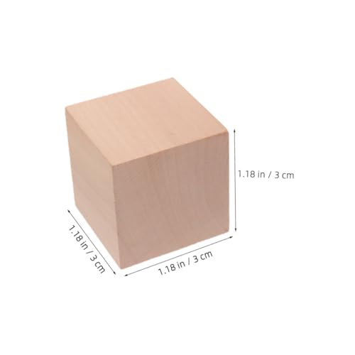 ERINGOGO 30 Stück Teiliges Holzbausteine Würfel Natürliche Bauklötze Pädagogisch Fördernd Kreatives Stapelspielzeug für Entwicklung von und Vorstellungskraft von ERINGOGO