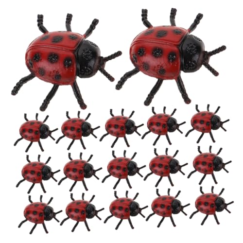 ERINGOGO 30 Stück Teiliges Lebensechte Marienkäfer Modelle Realistische Halloween Spielzeuge und Gruselige Scherzartikel für Partys April Fools und Dekoration von ERINGOGO
