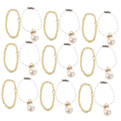 ERINGOGO 30 Stück Teiliges Mini Halsketten Schmuckset für Kleine Mädchen DIY Halsketten mit Goldfarbenen Ketten Perlen und Anhängern für Kostümparty und Alltagsmode ERINGOGO 30 Stück Teiliges Mini Halsketten Schmuckset für Kleine Mädchen DIY Halsketten mit Goldfarbenen Ketten Perlen und Anhängern für Kostümparty und Alltagsmode von ERINGOGO