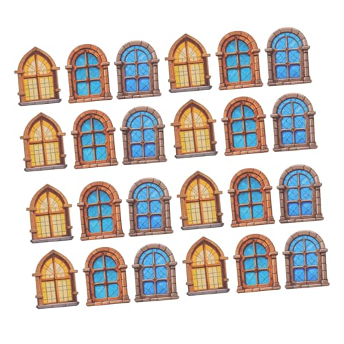 ERINGOGO 30 Stück Teiliges Miniatur Holzfenster Vintage Stil Langlebig Leicht DIY Puppenhaus Zubehör für Kreative Gestaltung und Detaillierte Miniatur Szenen für Bastler von ERINGOGO