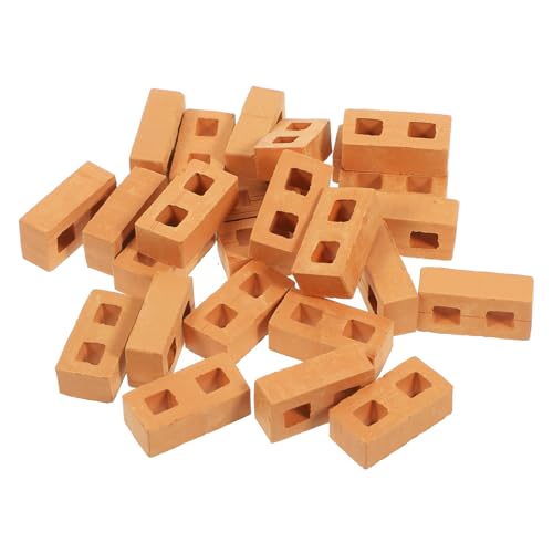 ERINGOGO 30 Stück Teiliges Miniatur Ziegelsteine aus Keramikplastik Realistische Quadratische Bausteine für DIY Modellbau Robust und Kindersicher für Architektur Sandtisch-landschaften ERINGOGO 30 Stück Teiliges Miniatur Ziegelsteine aus Keramikplastik Realistische Quadratische Bausteine für DIY Modellbau Robust und Kindersicher für Architektur Sandtisch-landschaften von ERINGOGO