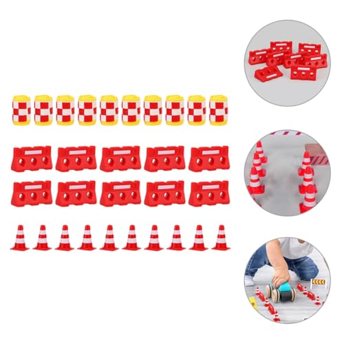 ERINGOGO 30 Stück Teiliges Verkehrssicherheits spielset mit Mini Verkehrsleitkegeln Straßenbarrieren und Warnbaken Realistische Verkehrszeichen Simulation für Interaktives Lernspiel und ERINGOGO 30 Stück Teiliges Verkehrssicherheits spielset mit Mini Verkehrsleitkegeln Straßenbarrieren und Warnbaken Realistische Verkehrszeichen Simulation für Interaktives Lernspiel und von ERINGOGO