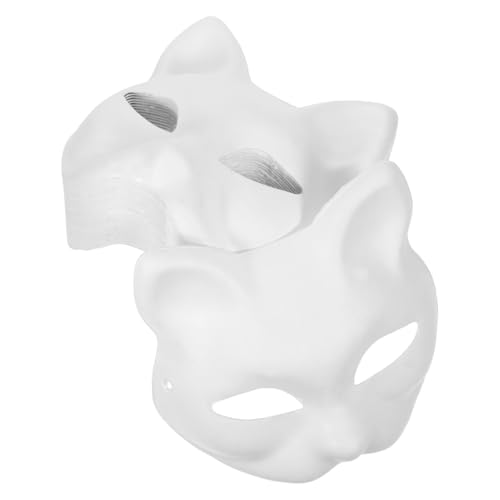 ERINGOGO 30 Stück Teiliges Weiße DIY Katzenmasken aus Papier Bemalbare Tiermaskenrohlinge mit Elastischem Band Leichte Handbemalte Masken für Karneval Halloween Cosplay Kindergeburtstag ERINGOGO 30 Stück Teiliges Weiße DIY Katzenmasken aus Papier Bemalbare Tiermaskenrohlinge mit Elastischem Band Leichte Handbemalte Masken für Karneval Halloween Cosplay Kindergeburtstag von ERINGOGO