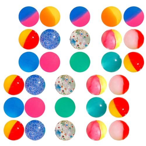 ERINGOGO 30Stücke Kleine Hüpfbälle für Spaßige Stressabbau Spielzeuge für Outdoor Aktivitäten Automatenfüller und Spielzeuggeschenke von ERINGOGO