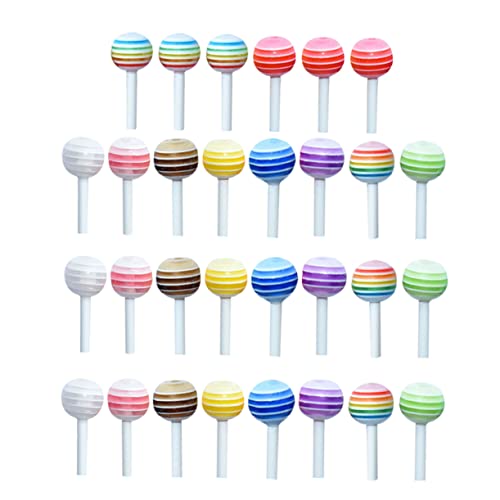 ERINGOGO 30Stücke Lutscher Modellset Lollipop Dekoration für Puppenhäuser und Partys Lebendige Farben Realistische Zubehör von ERINGOGO