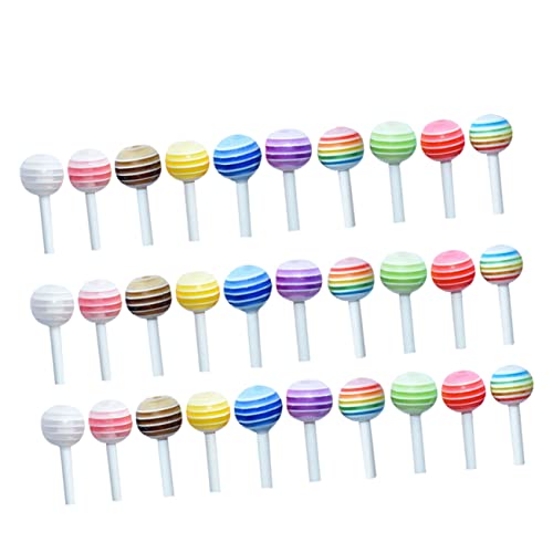 ERINGOGO 30stücke Mini Lollipop Dekorationen Aus Realistische Nachbildung Für Puppenhaus Spielzeug Hochzeits Und Festtags-Dekorationen Farben Zufällig von ERINGOGO