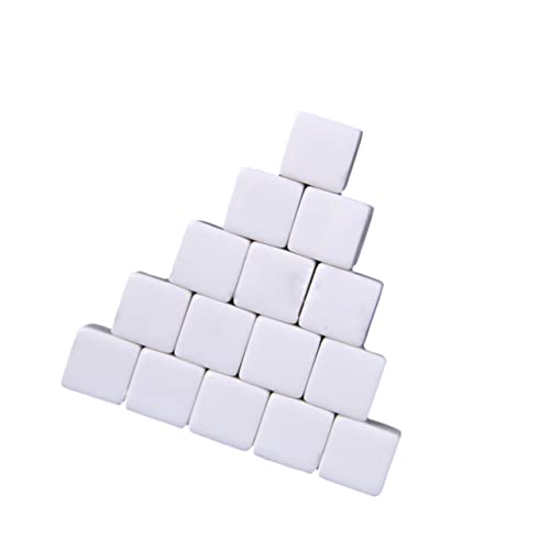 ERINGOGO 30st Leere Würfel Quadratische Blöcke Acrylwürfel Lustige DIY Würfel Leeres Würfelspielzeug Weiß von ERINGOGO