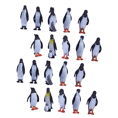 ERINGOGO 32 Stück Teiliges Pinguin Modellset aus Robustem PVC Realistische Tierfiguren mit Feinen Details Lernspielzeug und Dekoratives Pinguin für Desktop Anordnung von ERINGOGO