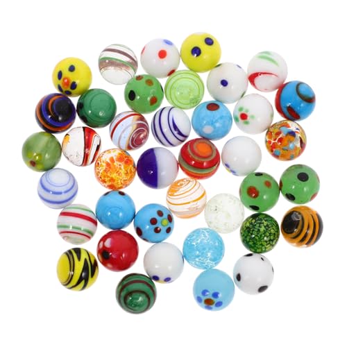 ERINGOGO 38stücke Farbige Glasmurmeln Für Vasenfüllung Spiel Und Dekoration Glatte Bunte Spielkugeln Aus Glas Für Kreative Bastelprojekte Und Aquarien von ERINGOGO