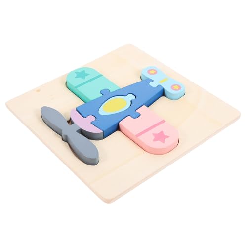 ERINGOGO 3D-Schnapppuzzle Kleinkindspielzeug Spielzeuge Holzpuzzle für Kinder Puzzle-Spielzeug für Kleinkinder Flugzeug Bretter Schnalle Puzzleteile Dreidimensionales Puzzle hölzern von ERINGOGO