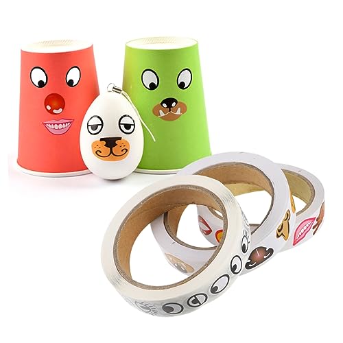 ERINGOGO 3Rollen Nase Mund Aufkleber Für Selbstklebende Cartoon Sticker Für DIY Kunsthandwerk Teiliges Und Kreative Bastelmaterialien von ERINGOGO
