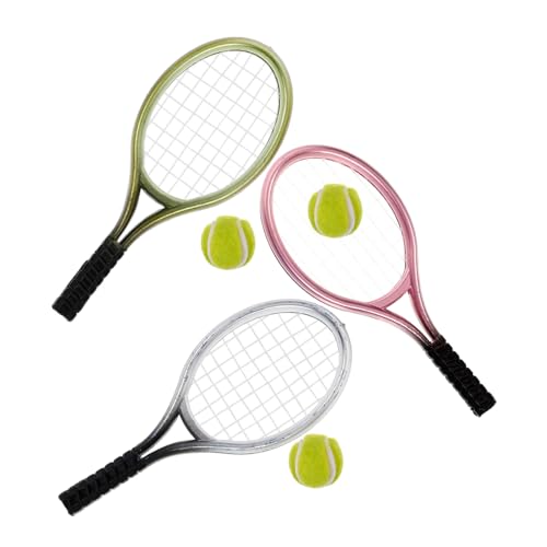 ERINGOGO 3Sätze Mini Tennisbälle Und Teiliges Puppenzubehör Für Kreative Heimwerker Dekoration Für Häuser Und Schlüsselanhänger von ERINGOGO