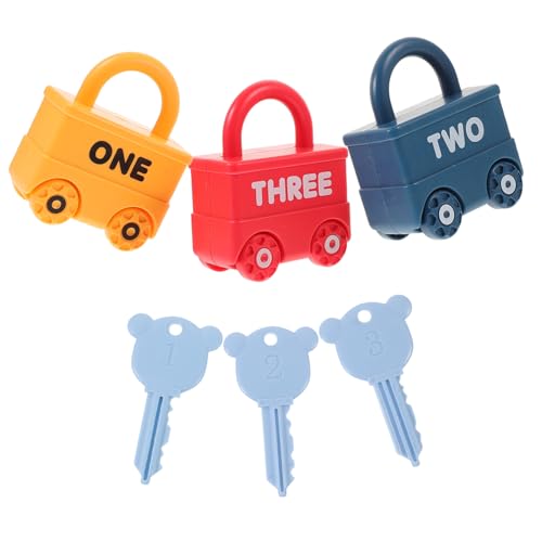 ERINGOGO Schloss- Und Schlüsselspielzeug Für Vorschulkinder 3-teiliges Set Spielzeug Zur Entwicklung Der Feinmotorik Lernspielzeug Für Jungen Und Mädchen Zufällige Farbe ERINGOGO Schloss- Und Schlüsselspielzeug Für Vorschulkinder 3-teiliges Set Spielzeug Zur Entwicklung Der Feinmotorik Lernspielzeug Für Jungen Und Mädchen Zufällige Farbe von ERINGOGO