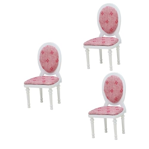 ERINGOGO 3St Puppenstubenstuhl Miniatur Desktop-Mini-Möbel Ornament Dekoration Schlafzimmer Spielset aus Holz Spielzeuge puppenhaus DIY Stuhl dekor Mini-Stuhl selber Machen draussen Sessel von ERINGOGO