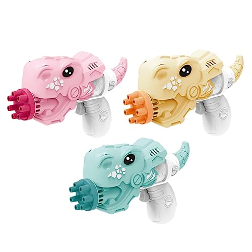 ERINGOGO 3Stücke Dinosaurier Seifenblasenmaschine Teiliges Bunter Bubble Für Sichere Und Langlebige Blasenmaschine Für Outdoor Für Sommerfeste Geburtstagsfeiern von ERINGOGO