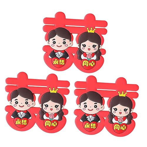 ERINGOGO 3stücke Hochzeitskuchen Deko Chinesische Braut Und Bräutigam Figuren Aus Weichem Material Hochzeitstorte Dekoration Für Romantische Feiern von ERINGOGO