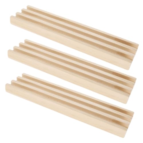 ERINGOGO 3Stücke Holz Dominoständer Für Dominospiele Stabiler Kartenhalter Aus Naturholz Für DIY Projekte Für Dominosteine Und Buchstabenkarten Verbessert ERINGOGO 3Stücke Holz Dominoständer Für Dominospiele Stabiler Kartenhalter Aus Naturholz Für DIY Projekte Für Dominosteine Und Buchstabenkarten Verbessert von ERINGOGO