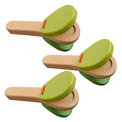 ERINGOGO 3Stücke Holzspielzeug Kastagnetten für Handheld Soundboards Musikalischem Talent und Rhythmusgefühl für Kreative Spielstunden und Entwicklung von ERINGOGO