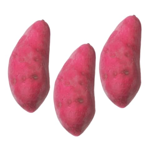 ERINGOGO 3Stücke Künstliche Süßkartoffeln Lebensechte Deko Gemüse Modelle Aus Dekoration Für Fotografie Und Kindergärten Realistisches Zubehör Für Heimdekoration von ERINGOGO
