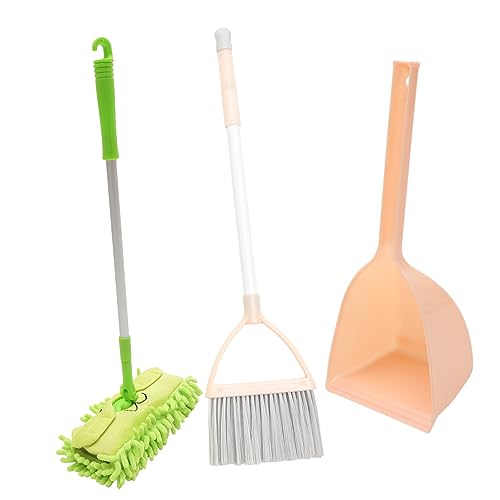 ERINGOGO 3Stücke Reinigungsset Mini Besen und Kehrschaufel für Spielerisches Putzen für Jungen und Fördert Kreativität und Sauberkeit im Haushalt von ERINGOGO