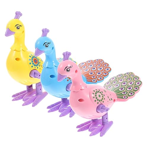 ERINGOGO 3stücke Teiliges Junge Mädchen-spielzeugset Bewegliches -pfau Spielzeug Für Kleinkinder Interessante Hand-Augen-koordination Für Blau Gelb von ERINGOGO