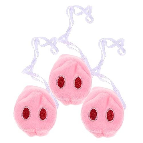 ERINGOGO 3Stücke Teiliges Plüsch Schwein Nase Kostümzubehör Tier Themen Party Cosplay mit Dekorativer Tiernase für Karneval Halloween und Geburtstagsfeiern Entzückende Party Requisite von ERINGOGO