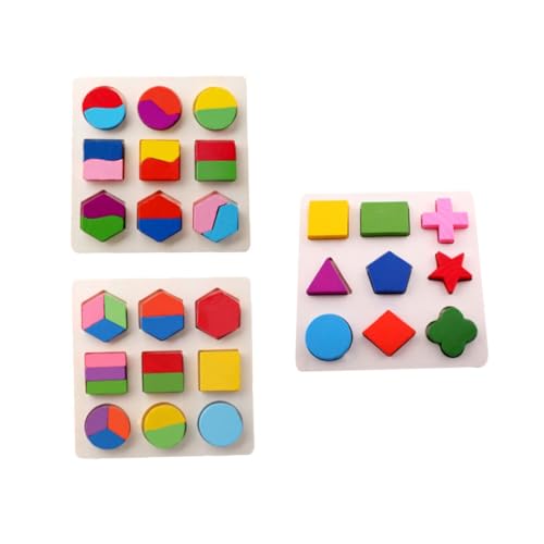 ERINGOGO 3Stücke Teiliges Puzzle für Farbenfrohe Formenmatching Platten Lernspielzeug Formen und Farberkennung für Jungen ERINGOGO 3Stücke Teiliges Puzzle für Farbenfrohe Formenmatching Platten Lernspielzeug Formen und Farberkennung für Jungen von ERINGOGO
