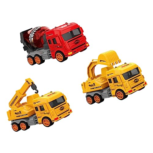 ERINGOGO 3Stücke Teiliges Set Trägheitsspielzeug Simulation von Baufahrzeugen für Bagger Kran und Mischer Kleinkinder und ERINGOGO 3Stücke Teiliges Set Trägheitsspielzeug Simulation von Baufahrzeugen für Bagger Kran und Mischer Kleinkinder und von ERINGOGO