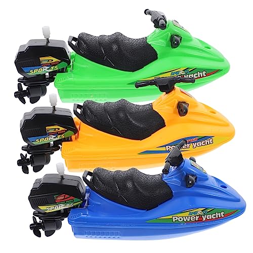 ERINGOGO 3Stücke Wind Up Duschspielzeug Motorboot Lustiges Badespielzeug für Kleinkinder Aufziehbares Poolspielzeug Cartoon Design für Badewanne und Fördert die Interaktion von ERINGOGO