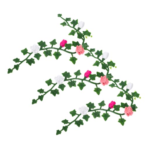 ERINGOGO 3pcs Dollhouse Simulation Blumen Wein Weinstreich Dekorative Gefälschte Blumen Vine Doll House Supply ERINGOGO 3pcs Dollhouse Simulation Blumen Wein Weinstreich Dekorative Gefälschte Blumen Vine Doll House Supply von ERINGOGO