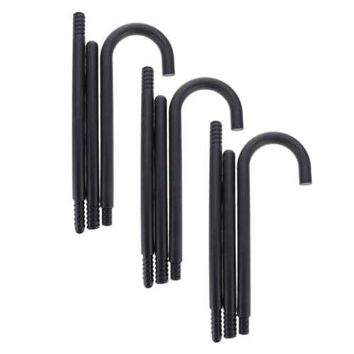 ERINGOGO 3pcs Kinder Tanzkinder Kinder Krücke Zauberer Jazz Requisiten Walking Stick Bauchtanz Cosplay Accessoires Tasche Staff Party Requisiten Schwarz von ERINGOGO