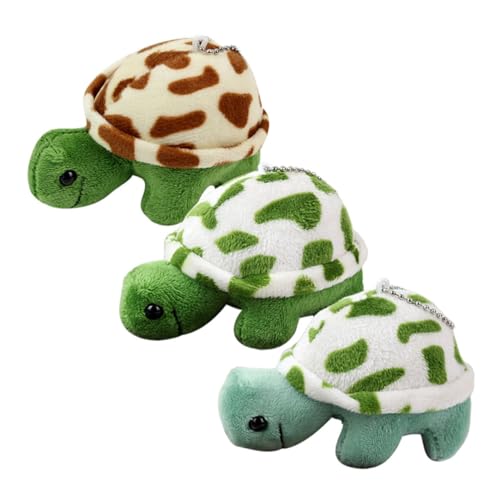 ERINGOGO 3st Mini-schildkröten- -anhänger Kleine, Stofftier Ausgestopfter Schildkröten-schlüsselanhänger Gefüllter Kind Meeresschildkröte Pp Baumwolle Puppe von ERINGOGO