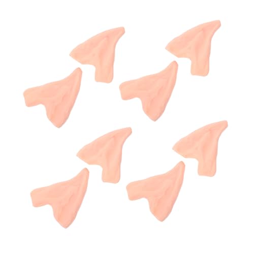 ERINGOGO 4 Paare Elfenohren spitz falsche Ohren für Halloween Stütze Ohrzubehör Fee Ohr Die Halloween-Attacken Verkleidungsaccessoires Halloween Kostümzubehör Halloween-Ohren Emulsion Beige von ERINGOGO