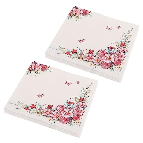 ERINGOGO 4er-pack Gänseblümchen-servietten Papierservietten Mit Leinengefühl Gemusterte Blumen-partyservietten Leinenservietten Dekorative Dinnerservietten von ERINGOGO