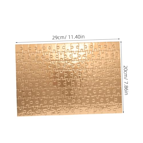 ERINGOGO 4 Sätze Blank Puzzle Teile Goldfarben Blanko Puzzle zum Bemalen und Basteln Jigsaw DIY für Kreative Kunstprojekte Sublimation und Motorikförderung von ERINGOGO
