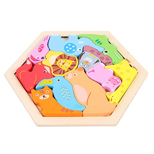 4 Sätze Dreidimensionales Puzzle kinderbeschäftigung Kinder Puzzle frühkindliche aufklärung Kinder laubsäge Shapes Puzzle Handliches Puzzle Obst Spielzeug Tier Kleinkind Holz von ERINGOGO