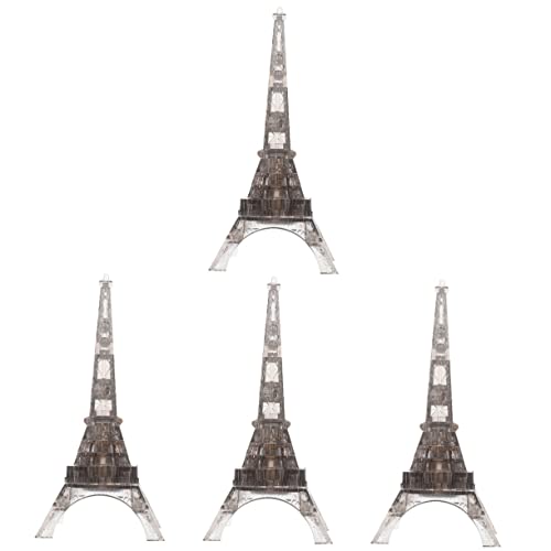 4 Sätze Eiffelturm-bausteine Puzzle Für Erwachsene Eiffelturm Dekor Eiffel Rätsel Zusammenbauen 3D-rätsel Modelle Für 3D-Puzzle-Modell Gehirn Kristall Plastik Schnickschnack Kind von ERINGOGO