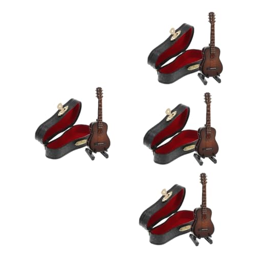 ERINGOGO 4 Sätze Gitarrenmodell Klassische Gitarre Classical Guitar Spielzeughaus dekor Mini-Gitarren-Dekor Modelle Musikinstrumente Gitarrenspielzeug für Kinder Miniaturdekoration Saxophon von ERINGOGO
